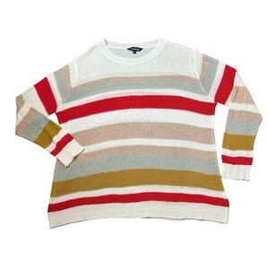 Davi & Dani Striped Multicolor Women's Sweater Size 2XL Lightweight